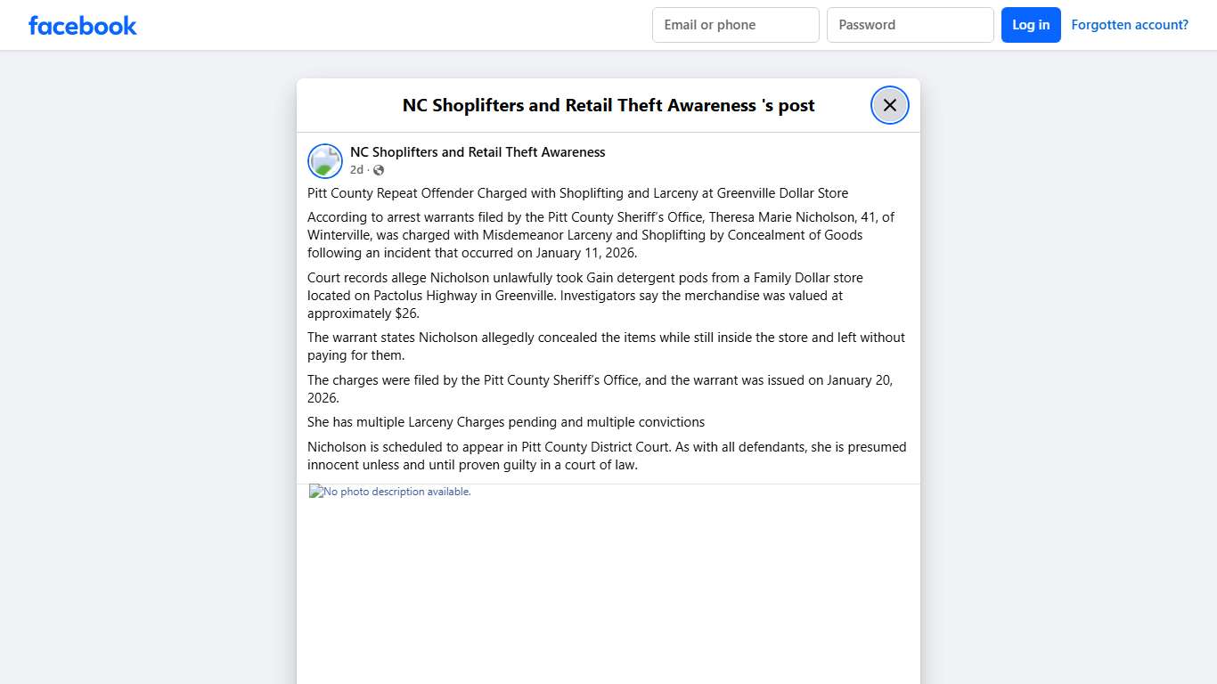 Pitt County... - NC Shoplifters and Retail Theft Awareness Facebook